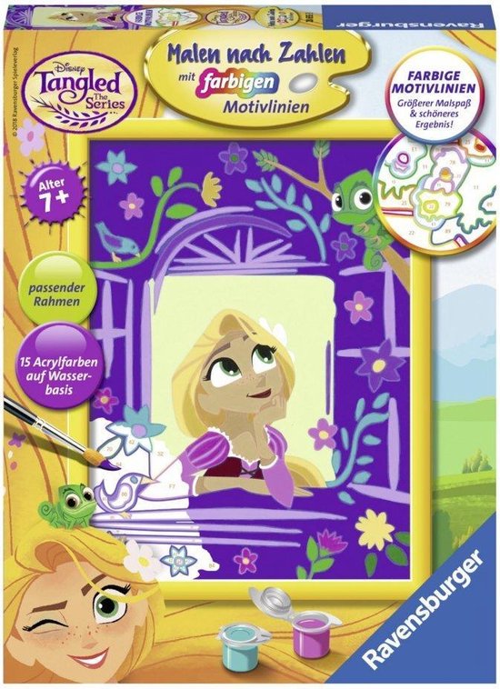 Afbeelding van het spel Ravensburger Schilderen op Nummer Disney Rapunzel - Hobbypakket
