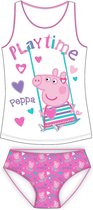 Peppa Pig Kinder OndergoedSet Meisjes 2-delig Maat 98/104  Wit/Roze