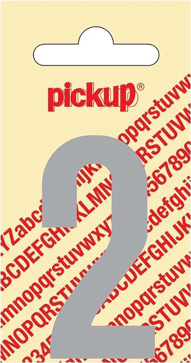 Pickup plakcijfer Nobel Lichtgrijs - 60 mm 2