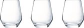 18x Stuks tumbler waterglazen/sapglazen transparant 380 ml - Glazen - Drinkglas/waterglas
