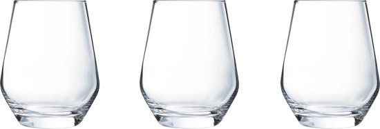 18x Stuks tumbler waterglazen/sapglazen transparant 380 ml - Glazen - Drinkglas/waterglas