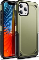 GadgetBay Pro Armor kunststof en schokabsorberend TPU hoesje voor iPhone 12 Pro Max - groen