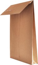 100x verzendzakken Papier + zijvouw/bodem Small - 25x5x35cm (bxdxh)