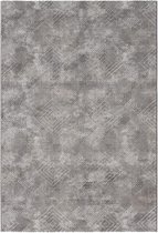 Flycarpets Balos Geruit Vintage Vloerkleed - 120x170cm - Grijs