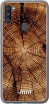 Samsung Galaxy A11 Hoesje Transparant TPU Case - Tree Rings #ffffff