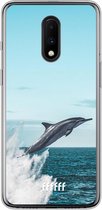 OnePlus 7 Hoesje Transparant TPU Case - Dolphin #ffffff