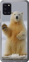 Samsung Galaxy A31 Hoesje Transparant TPU Case - Polar Bear #ffffff