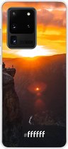 Samsung Galaxy S20 Ultra Hoesje Transparant TPU Case - Rock Formation Sunset #ffffff