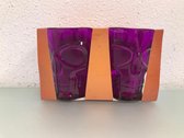 Halloween bekers - twee stuks - paars