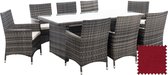 Loungeset - Tuin meubilair -  Tuinset - 8 stoelen - Gevlekt grijs