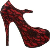 Bordello Pump Satin/Lace RED TEE07L/R