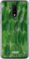 OnePlus 7 Hoesje Transparant TPU Case - Green Scales #ffffff