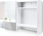 Spiegelkast met verstelbare plank - Badkamer - Slaapkamer - MDF - Wit
