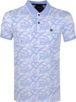 Twinlife - Heren Polo - Leafs - Lichtblauw - Wit