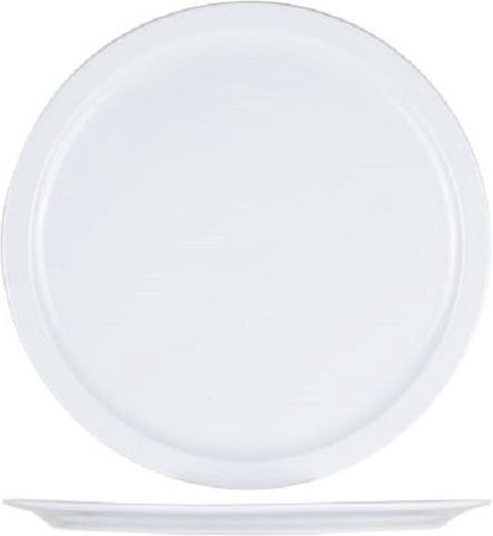 HENDI Pizzabord Porselein ⌀330mm - Wit En Magnetronbestendig