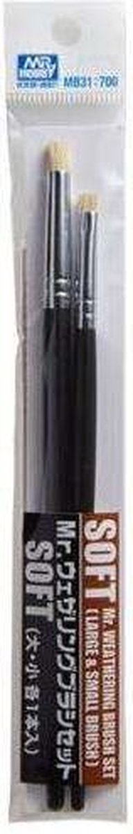 Mr. Hobby Hobbypenseel - MB31 MR.Weathering Brush Set Soft Penseel
