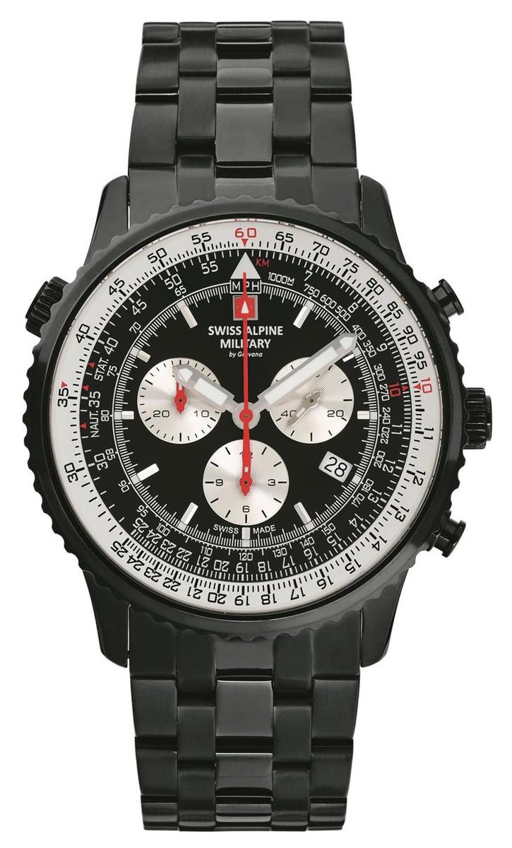 Swiss Alpine Military 7078.9177 chronograaf heren horloge 45 mm