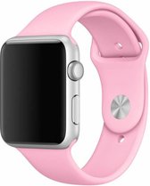 Apple Watch Bandje / Apple Watch Band / iWatch bandje / Series 1 2 3 4 5 6 SE / Sport / Siliconen / Armband / Roestvrij / 38 mm / 40 mm / S/M – Lichtroze – Roze – Light Pink