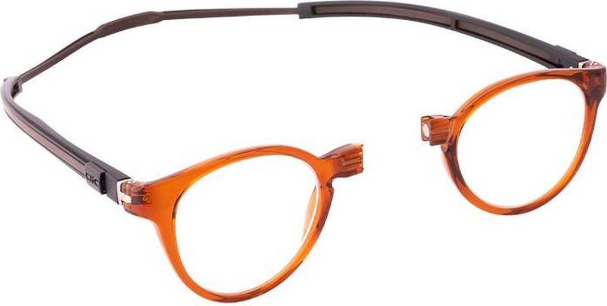 Clic leesbril Tube Pantos oranje +2.5