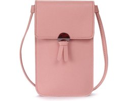 foto van Amodi - Mobiele Telefoon Tasje Vrouw Meisje- Crossbodytas - Telefoontasje - Roze - 20 x 12 x 0.50 (H x B x D)