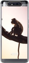Samsung Galaxy A80 Hoesje Transparant TPU Case - Macaque #ffffff