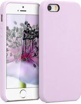 kwmobile telefoonhoesje voor Apple iPhone SE (1.Gen 2016) / 5 / 5S - Hoesje met siliconen coating - Smartphone case in mauve