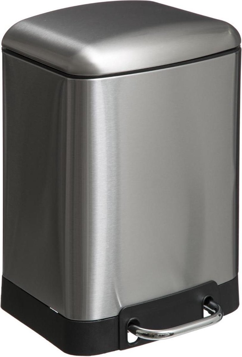 Goedkoopste 5Five - Prullenbak - Vuilnisemmer - 6L - Pedaalemmer - Geruisloos - inox