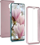 kwmobile 360 graden hoesje voor Xiaomi Mi Note 10 / Note 10 Pro - volledige bescherming met screenprotector - metallic roségoud