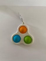 Fidget Toys Simple Dimple – Fidget Speelgoed - Sleutelhanger - 3 kleuren - oranje blauw groen - Pop-it - Fidget Toy - AT