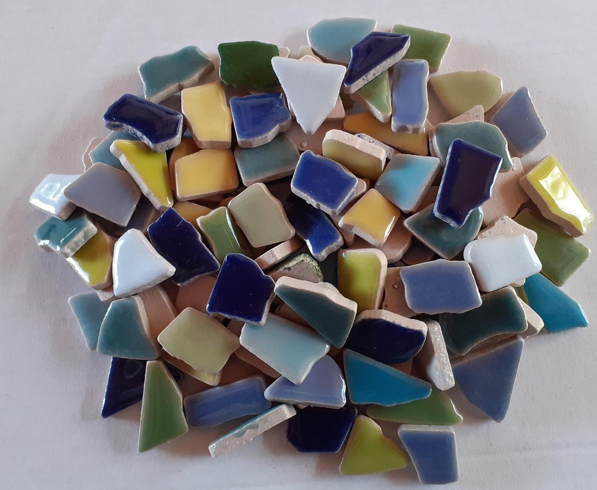 Keramische Mozaiek Steentjes Koude Mix 300 Gram - Konka's Mozaiek