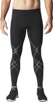 CW-X - Pantalon de compression Stabilyx - pantalon de course - long - maintien des hanches, du dos et des genoux - homme - Zwart/ Vert - taille S