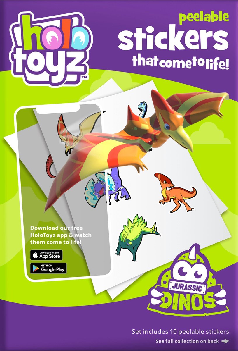 Stickers Afpelbare Dinos - Holotoyz