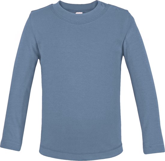 Link Kids Wear baby T-shirt met lange mouw - Baby blauw - Maat 74/80