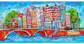 Diamond painting AAN DE GRACHT 80 X 40 VIERKANTE STENEN