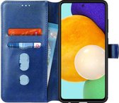 Samsung Galaxy A52 / A52S Hoesje Portemonnee Retro Book Case Blauw