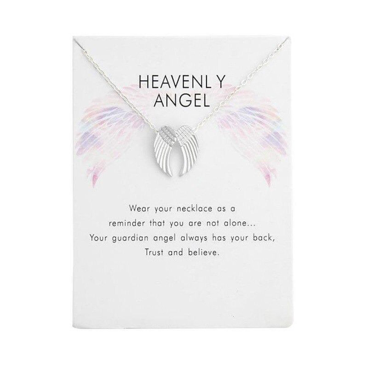 Kasey Heavenly Angel Ketting - Vleugels aan hanger ketting - Zilverkleurig