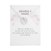 Kasey Heavenly Angel Ketting - Vleugels aan hanger ketting - Zilverkleurig