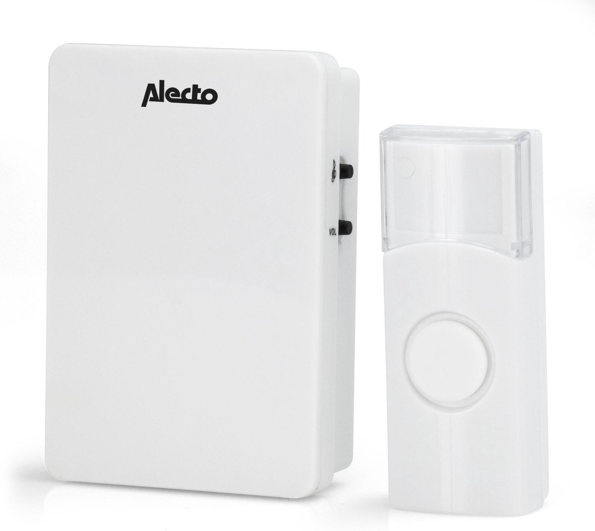 Alecto ADB-11WT Draadloze deurbel - Draadloze deurbel en ontvanger - Eenvoudige installatie