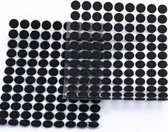 Zelfklevend klittenband - Set van 102 stuks (Totaal 204 stuks) - Zwart - 15mm in dia - Klittenbandsluitingen - Vastmaken van spullen met klittenband - Zelfklevende klittenband rond