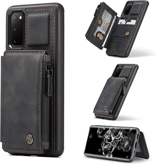 Coque Samsung Galaxy A72 Casemania Gris Anthracite - Coque Arrière Luxe - Etui Portefeuille RFID