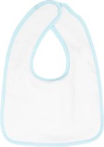 The One Towelling Baby Bib - Bavoir - 100% coton - fermeture velcro - 26 x 37 cm - blanc/menthe