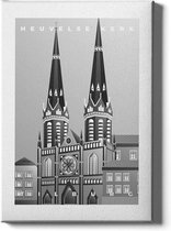 Walljar - Heuvelse Kerk - Muurdecoratie - Poster met lijst