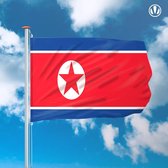 Vlag Noord-Korea 150x225cm - Spunpoly