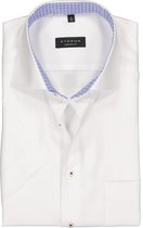 Eterna Comfort Fit overhemd - korte mouw - wit structuur (contrast) - Strijkvrij - Boordmaat: 41
