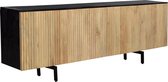 Duverger® Pianoforte - Dressoir - klavier deco - 4 deuren - naturel - mango hout - zwart