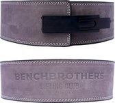Benchbrothers Powerlifting riem nubuck - lever belt - powerlifting belt - halter riem - Grijs - M