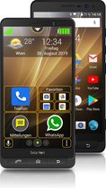 Bea-Fon M5S senioren 4G smart mobiele telefoon | Android | Eenvoudig menu | Whatsapp | SOS-knop | Sim Lock vrij