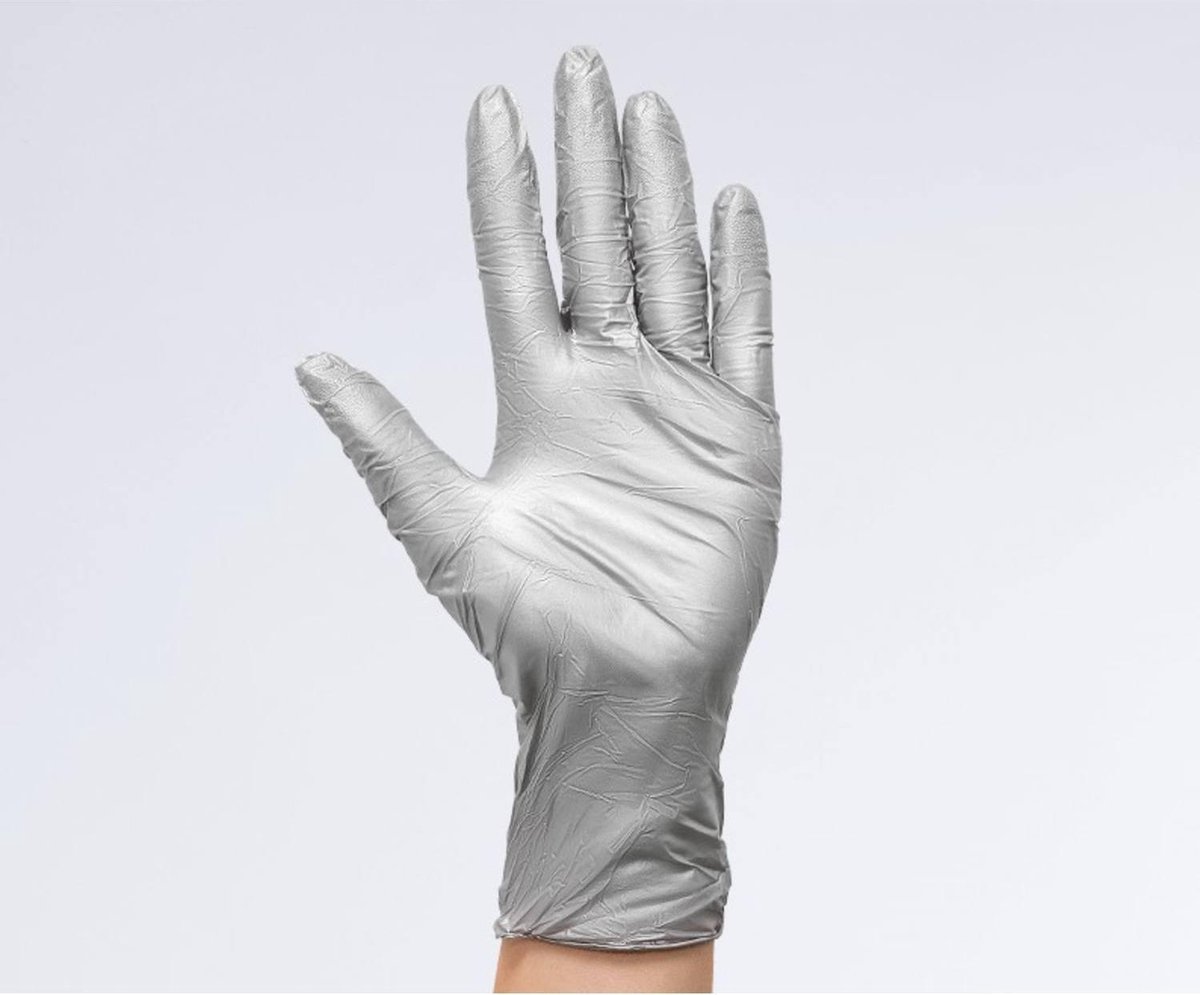 Comforties Soft nitril Glamour Zilver 100 stuks Maat: S Comforties - Roze - Nitril