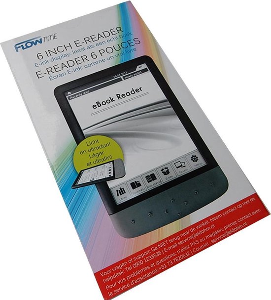 Flowtime 6 inch Ereader met 4 GB bol