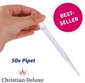 Christian Deluxe 50 stuks set pipet - 3ml - pipet voor vloeistoffen - doseerpipet - plastic pipet - pasteur pipet - whisky pipet